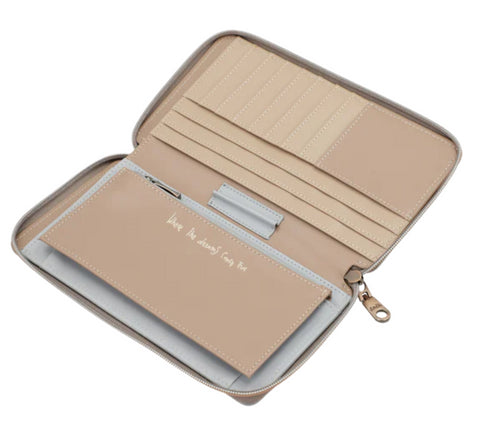 Portofel casual, dama, ANEKKE 38709-916, gri, piele ecologica